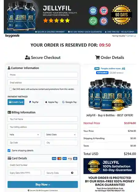 JellyFil Order Page